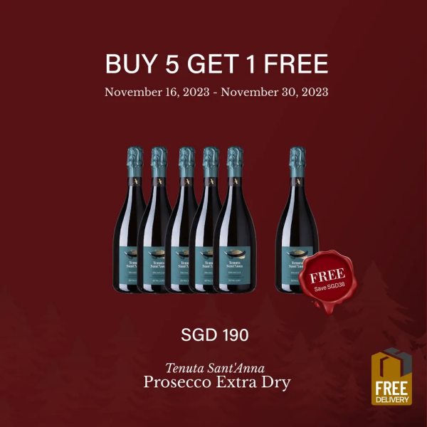 Prosecco Extra Dry: Buy 5 Get 1 Free (Free Delivery)
